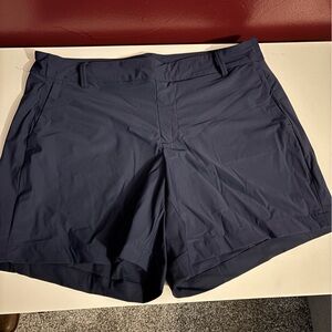 SPANX Deep Blue Flat Front Shorts